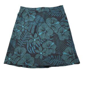 Ripskirt Hawaii Wrap Skirt Size XS Blue Floral Adjustable Tropical Beachy Resort